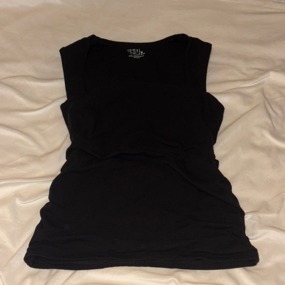 Time and Tru Black Tank Top